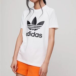 ADIDAS Original White Trefoil T-Shirt, Size M